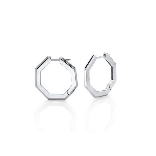 Large Octave Knifed Hoop Earrings ER550-L-YG