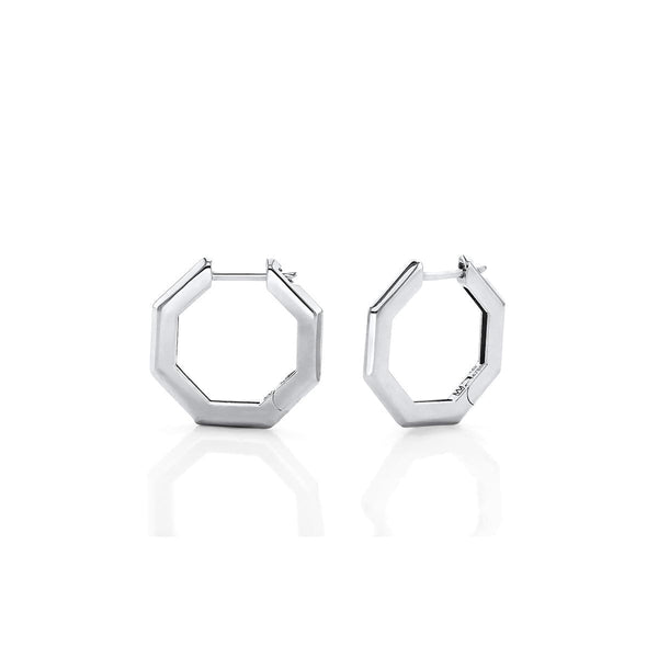 Medium Octave Knifed Hoop Earrings ER550-M-YG