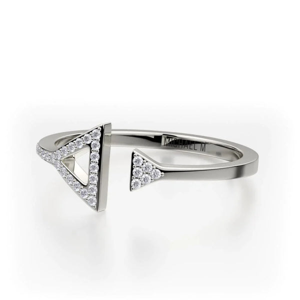 Double Diamond Triangle Ring F315-YG4