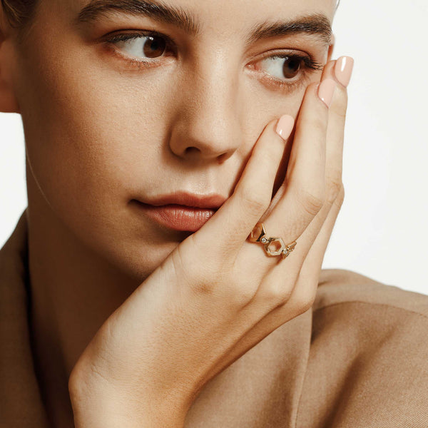 Plain Hex Infinity Band F504