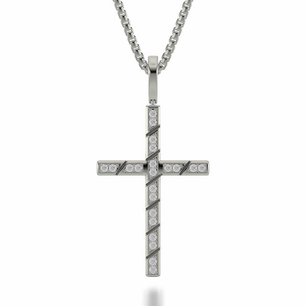 Box Diamond Cross Pendant MP232YG