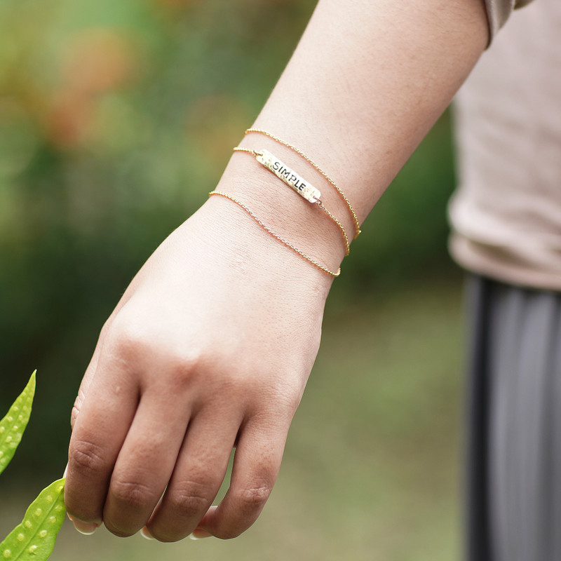 18k Gold-Plated Wrap Pendant Bracelet from Bali, "Simply Golden"