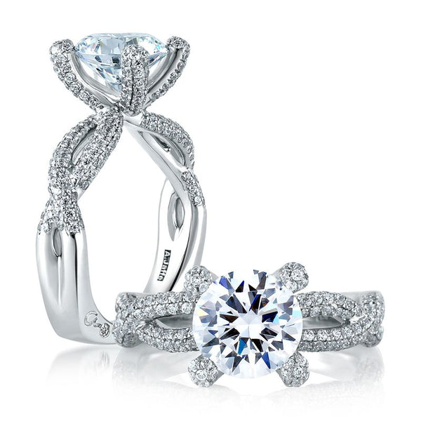 A.Jaffe Engagement Rings Designer Royal Vine Engagement Ring MES562/240