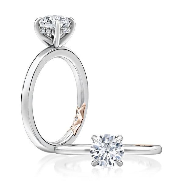 A.Jaffe Engagement Rings Classic Solitaire Round Center Diamond Engagment Ring MECRD2877BL/105