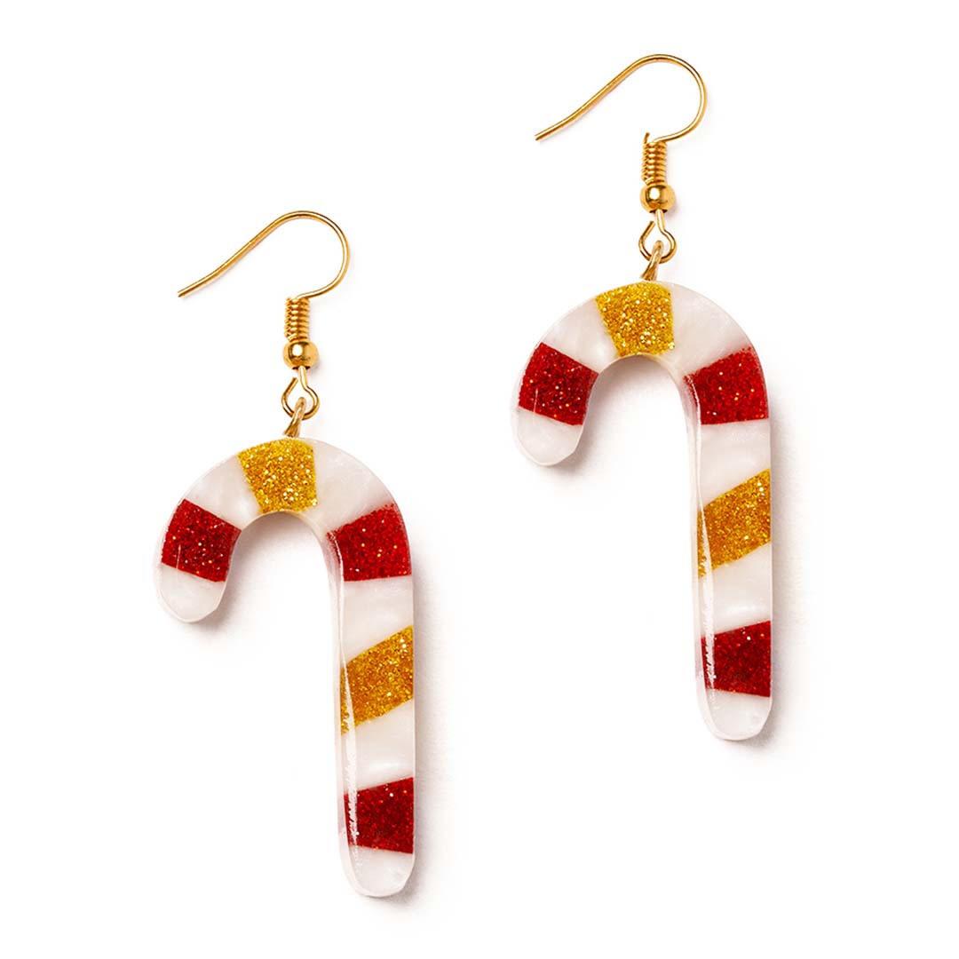 Candy Cane Earrings By Splendette