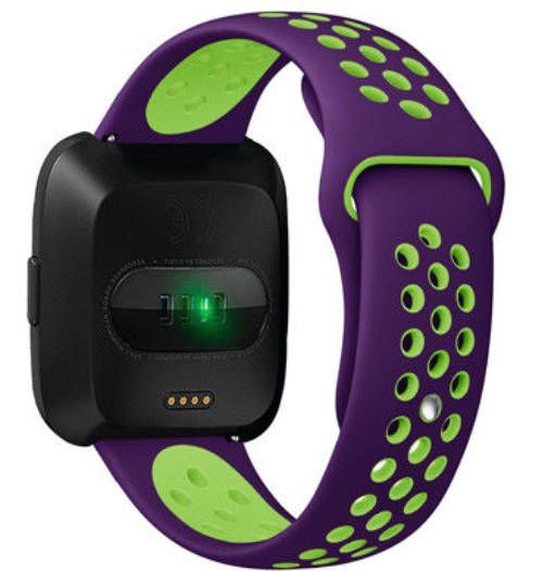 Timex Compatible Purple & Green Silicone Replacement Watch Band Strap Quick Release Pins #4079