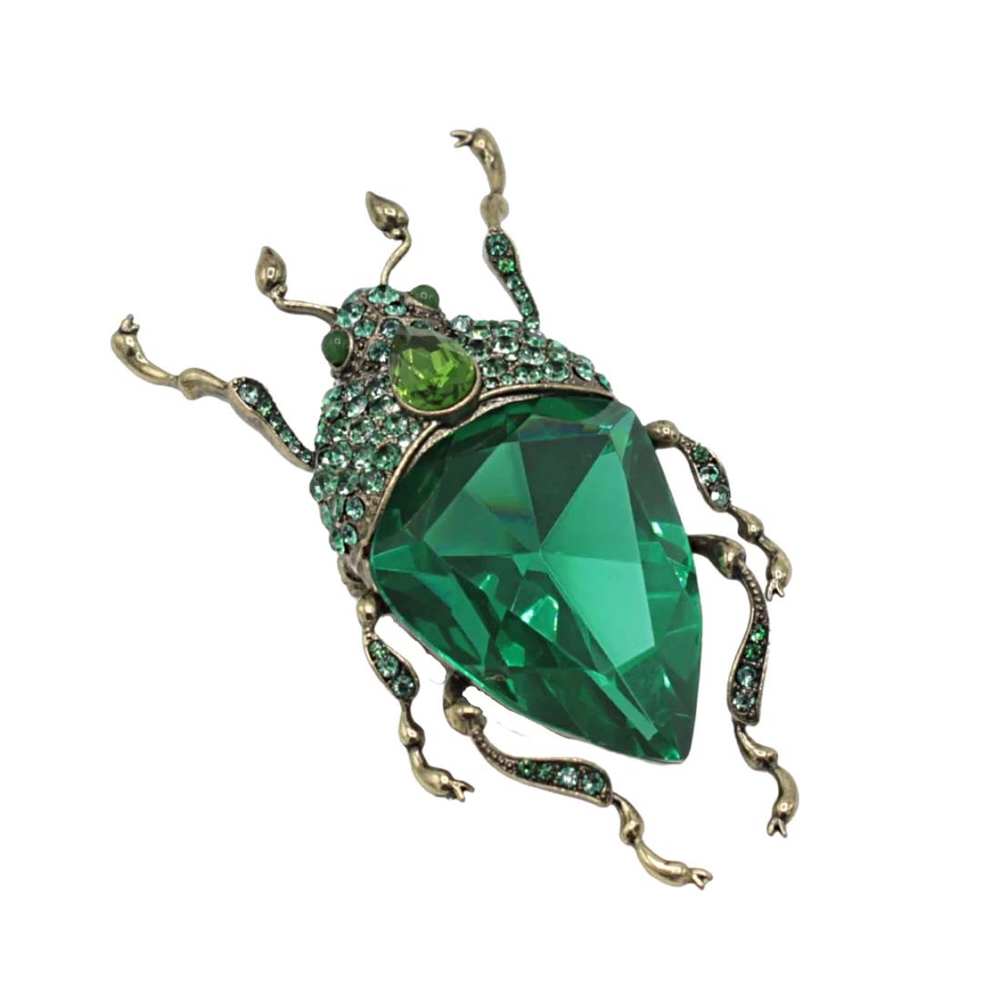Vintage Green Bug Brooch By Bill Skinner