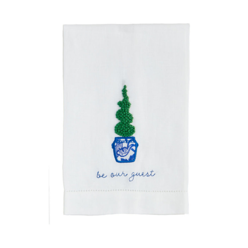 Mud Pie Boxwood Embroidered Towel